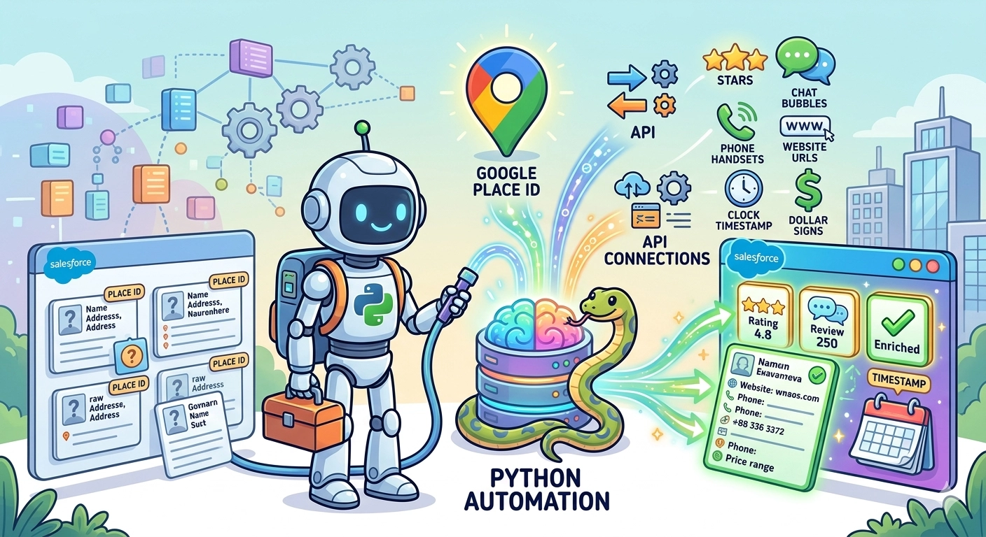 Image showing a cartoonish image about using Agentforce to search for lead data